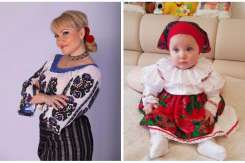 Adriana Ochișanu și-a afișat fetița în haine naționale. Vezi cât de adorabilă e micuța!