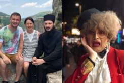 Emilian Crețu în vizită la fratele lui călugăr. Cât de mult seamănă cei doi