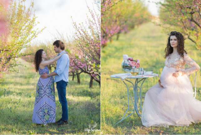 În ultimele zile de sarcină, prezentatoarea TV, Stela Mikșanski, a pozat în livada de piersic. Ce romantică și ce primăvăratică mămică!