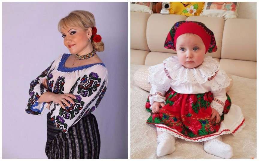 Adriana Ochișanu și-a afișat fetița în haine naționale. Vezi cât de adorabilă e micuța!