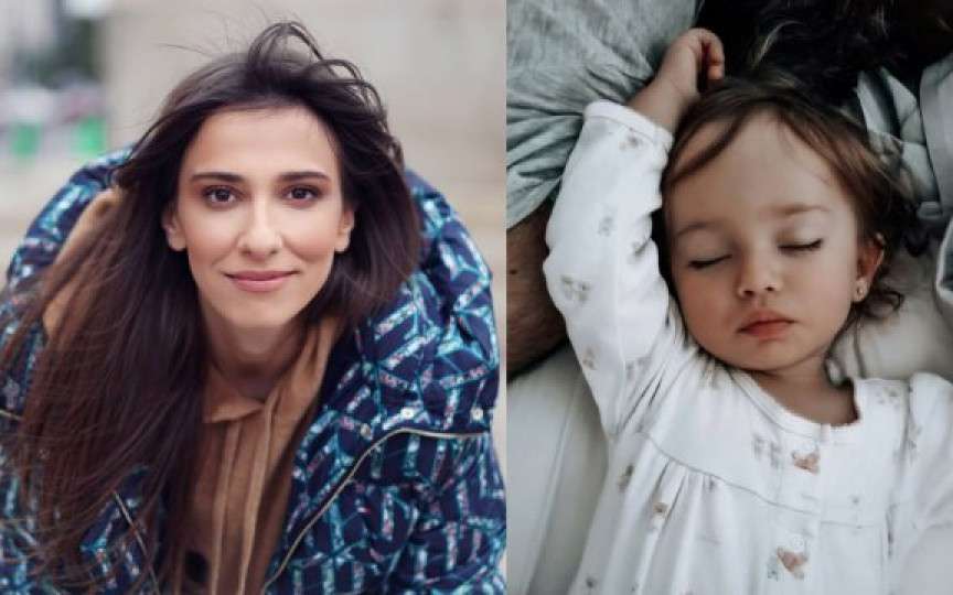 Dana Rogoz reușește să-și adoarmă fetița oriunde. Care este secretul ei