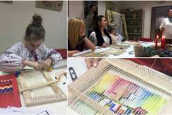 Copiii readuc tradiţiile de altădată de a ţese covoare