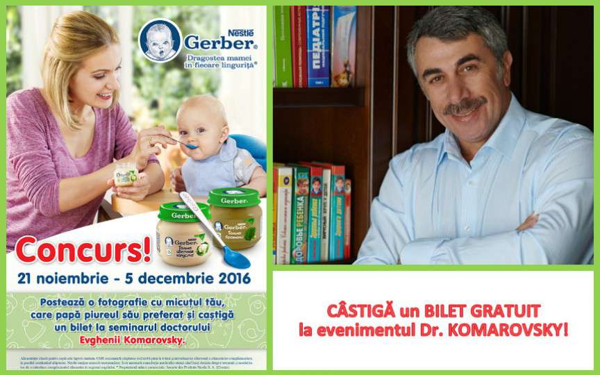 CONCURS de la Nestle! Câștigă un bilet VIP la seminarul lui Dr. Komarovsky