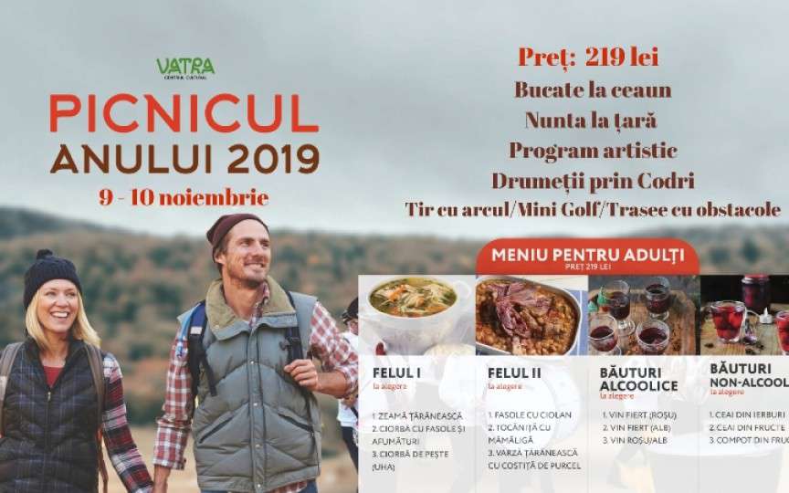 Vino împreună cu familia la cel mai tare PICNIC AL ANULUI. Rezervați bilete și transport
