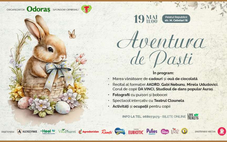 AVENTURĂ de Paști pentru copii - cea mai mare vânătoare de ouă