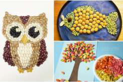 (FOTO) Aplicații din semințe și crupe – activități creative pentru copii