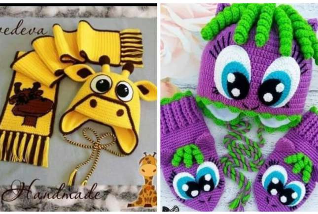 (FOTO) Idei creative de seturi de iarnă croșetate pentru copilași