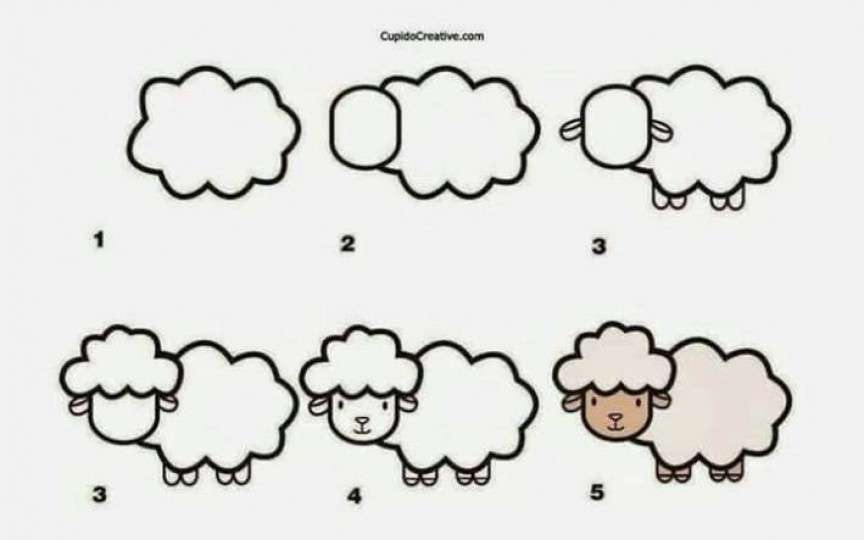 Învățăm se desenăm pe pași