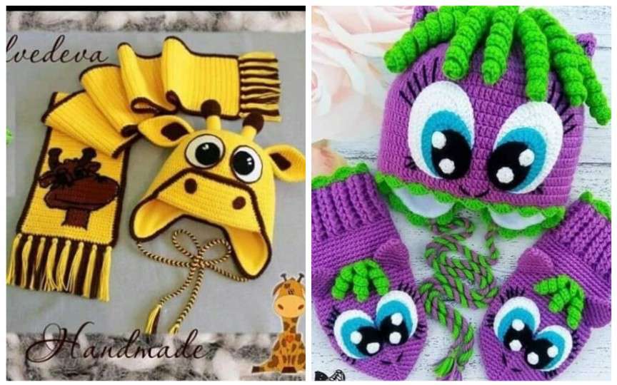 (FOTO) Idei creative de seturi de iarnă croșetate pentru copilași