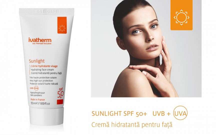 Crema SUNLIGHT SPF 50+ protejează eficient pielea împotriva razelor solare
