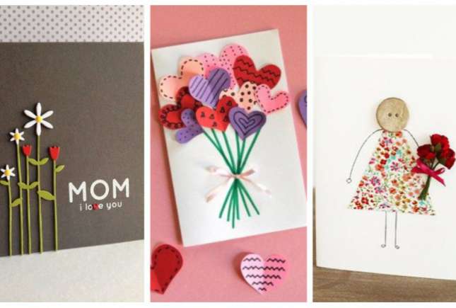 Idei de felicitări handmade pentru mame, pe care le puteți face cu picii