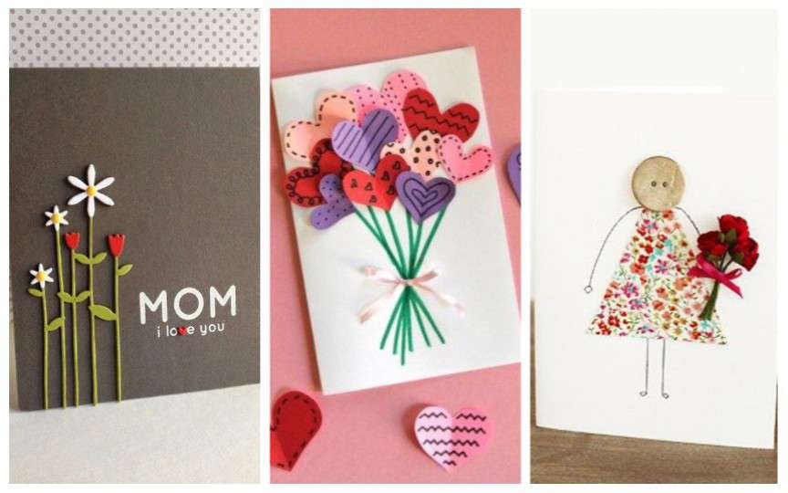 Idei de felicitări handmade pentru mame, pe care le puteți face cu picii