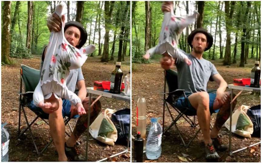 (Video) Imaginile care au șocat internetul: Un tată ține nou-născutul cu capul în jos și îl învârte violent în aer