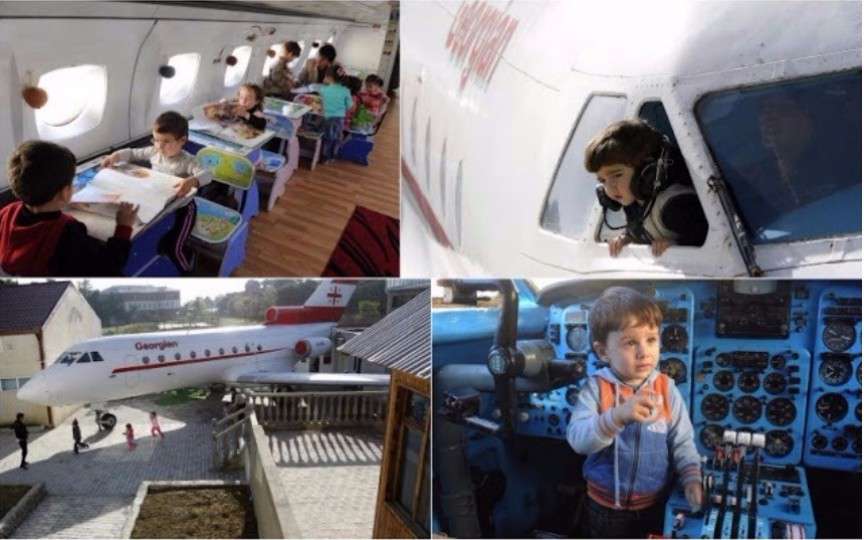 Iată cum arată grădinița deschisă într-un avion