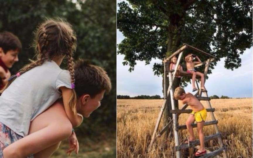 O mamă ne arată prin imagini cât de frumoasă este copilăria la sat