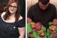 (VIDEO) O sarcină mai puțin obișnuită: Deși lua contraceptive, a rămas gravidă și a născut tripleți