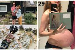 Impresionant! A postat pe Instagram imagini cum i se schimbă corpul fiind însărcinată cu tripleți