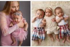 Familie de moldoveni cu tripleți: Cheltuim circa 4 mii de lei săptămânal numai pe lapte și scutece