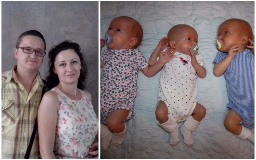 Au așteptat 16 ani ca să devină părinți și au fost binecuvântați cu tripleți