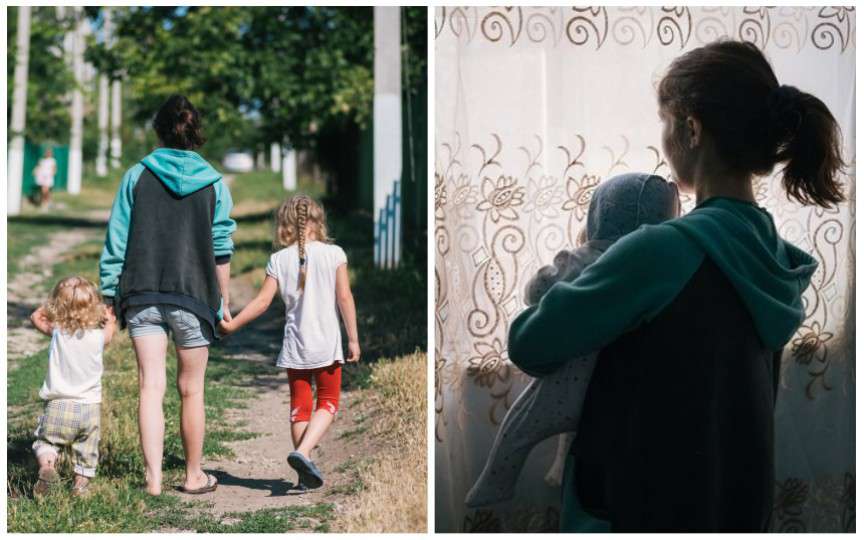 (FOTO) Istoria de viață a unei tinere moldovence: Trei copii la 22 de ani și trai la limita sărăciei