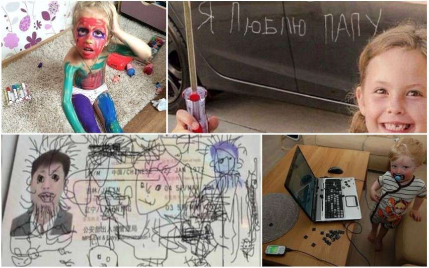 Șotiile copiilor în cele mai amuzante fotografii