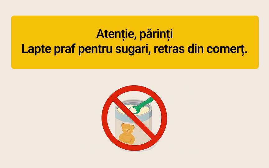 Atenție, părinți: Lapte praf pentru sugari, retras din comerț.