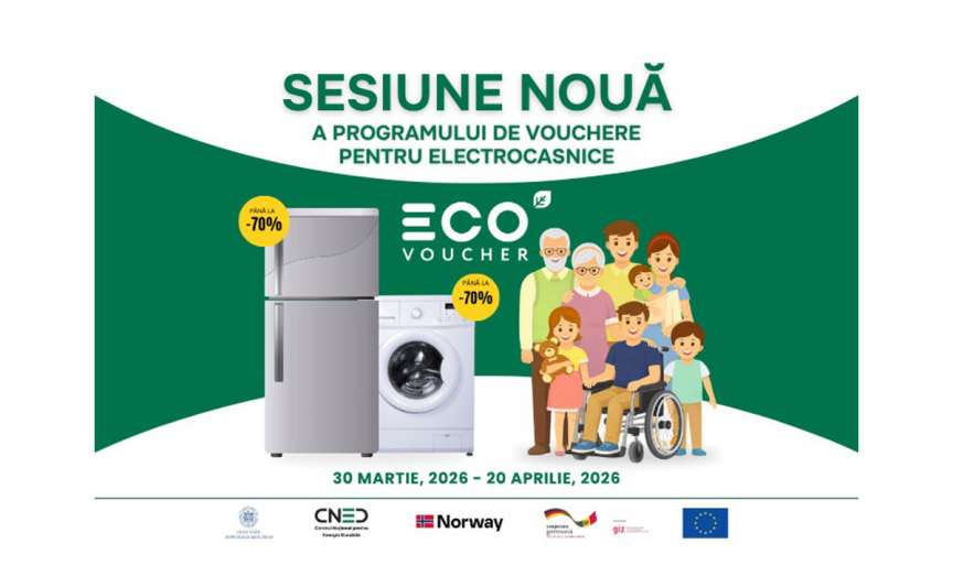EcoVoucher 2026 – 3000 de familii pot primi până la 6000 lei pentru electrocasnice eficiente